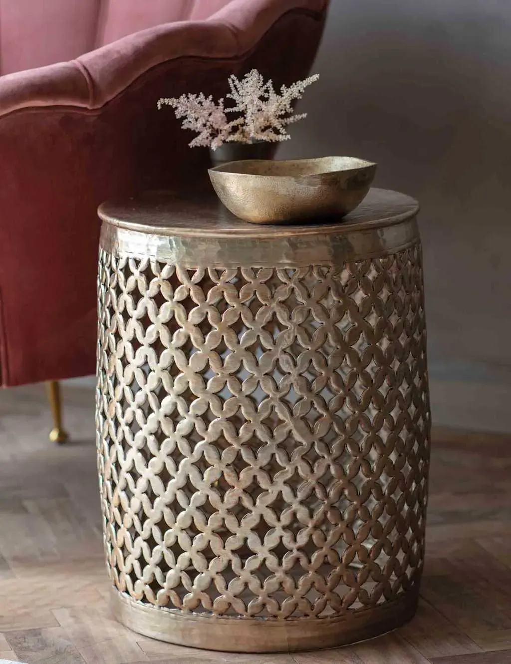 Khalasar Metal Side Table - Gold product