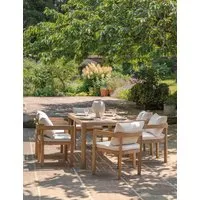 Madeira 6-Seater Garden Table and Chairs Set - Beige alternate view