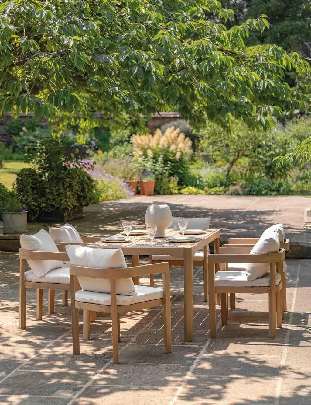Madeira 6-Seater Garden Table and Chairs Set - Beige product