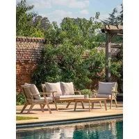 Marina 4-Seater Lounge Set - Beige, Acacia Wood alternate view