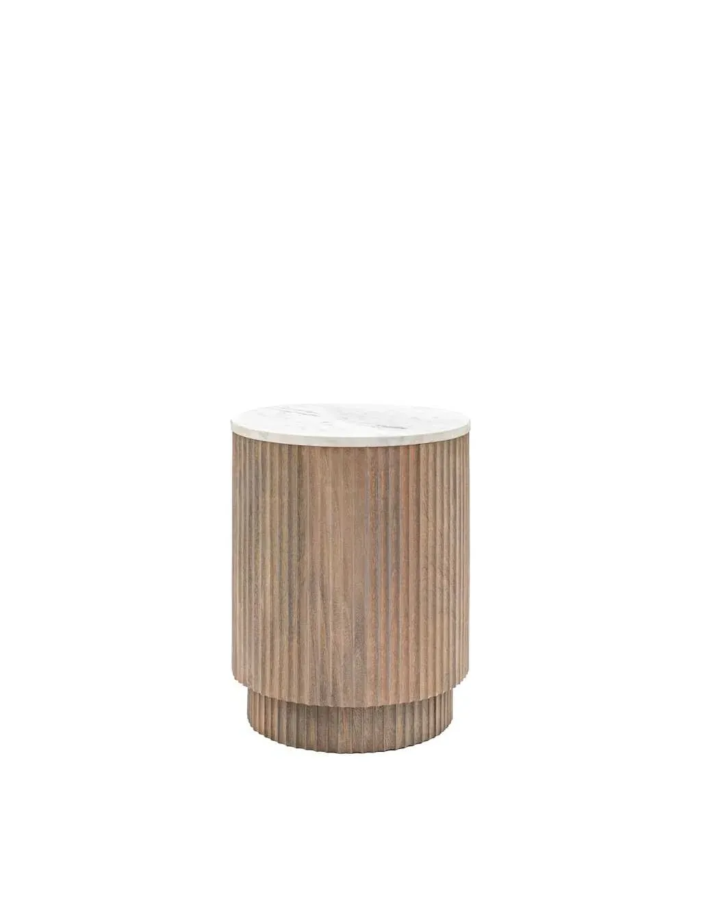 Marmo Round Side Table - Grey, Marble product