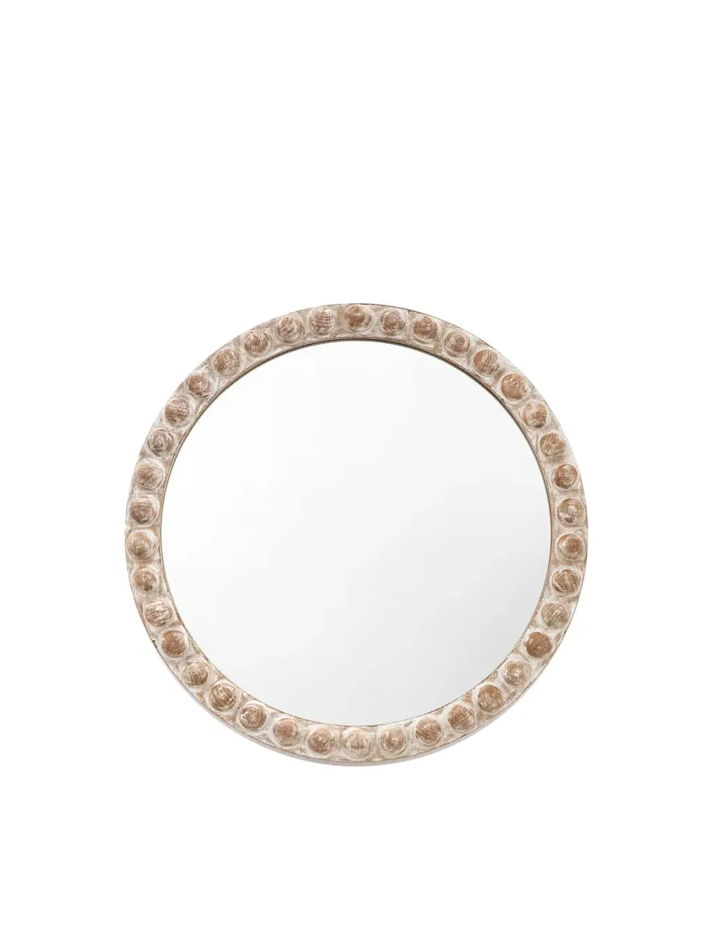 Millbrook Small Round Wall Mirror - Natural, Wood product