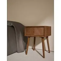 Monroe Bedside Table - Natural, Walnut Oak Veneer alternate view