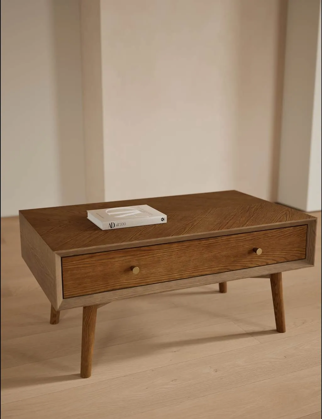 Monroe Rectangular Coffee Table with Storage - Brown, Oak product