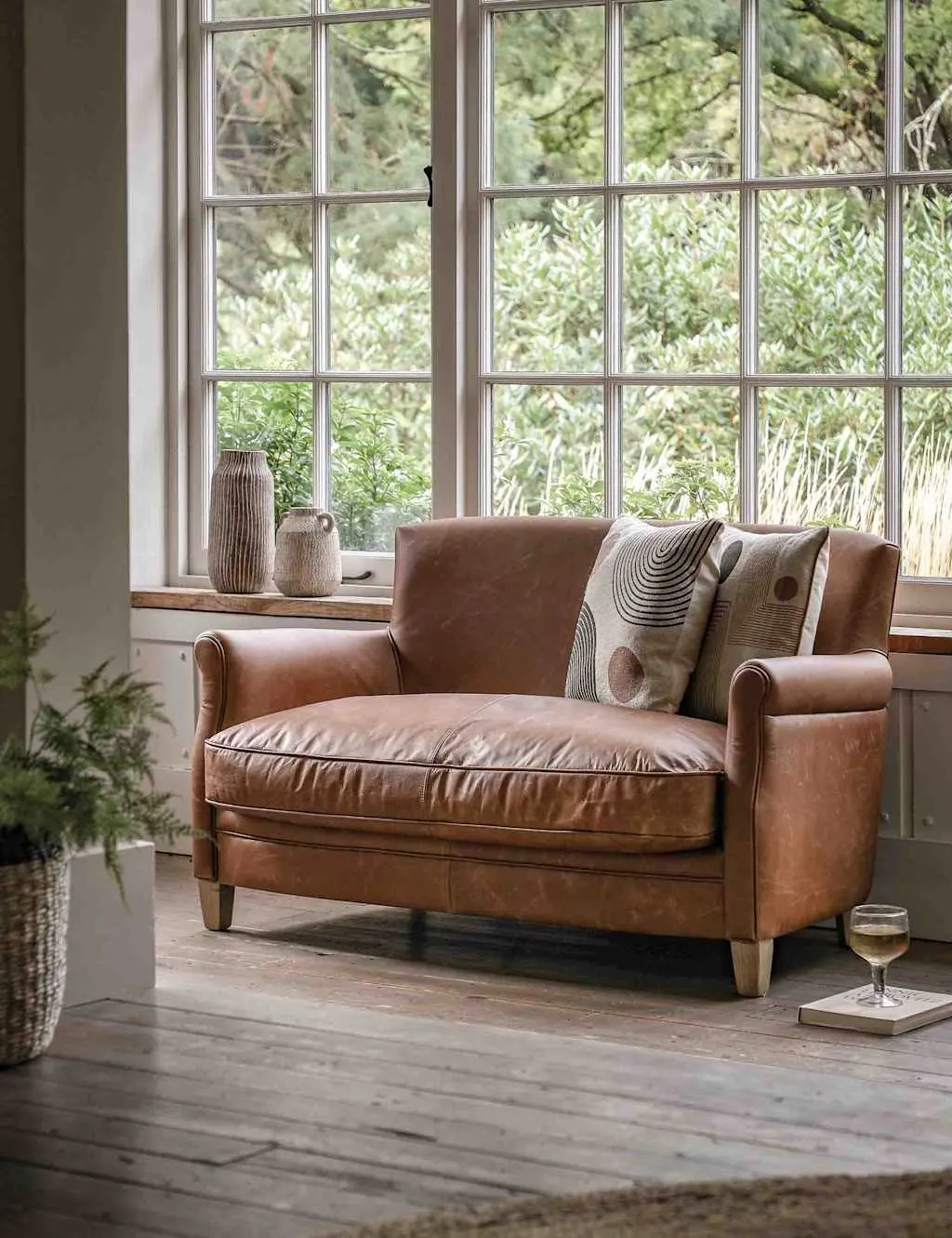 Mr. Paddington 2 Seater Sofa - Dark Brown, Leather product