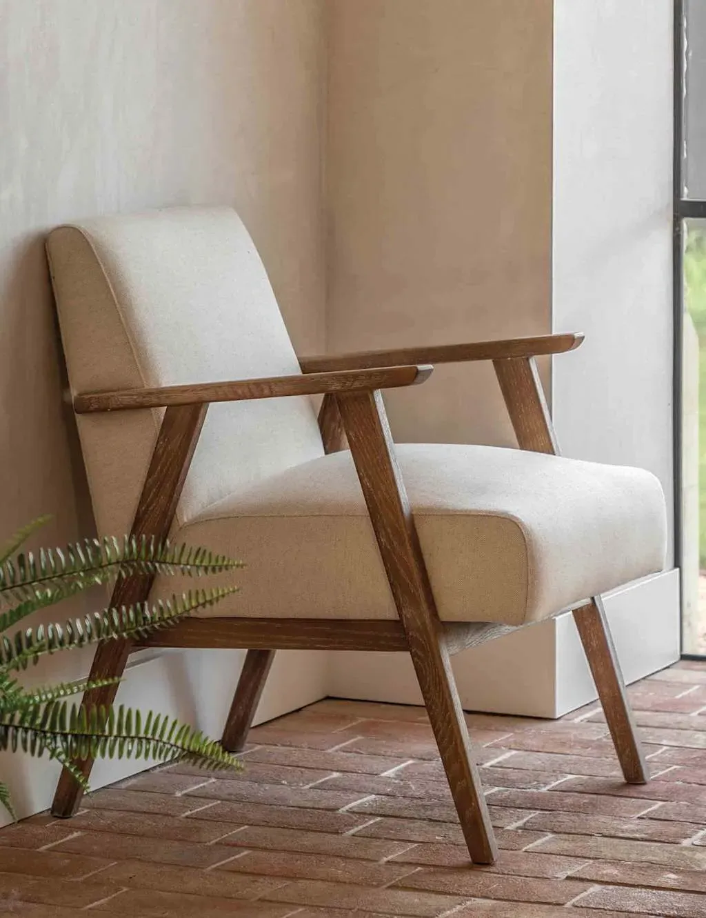 Neyland Armchair - Beige, Linen product