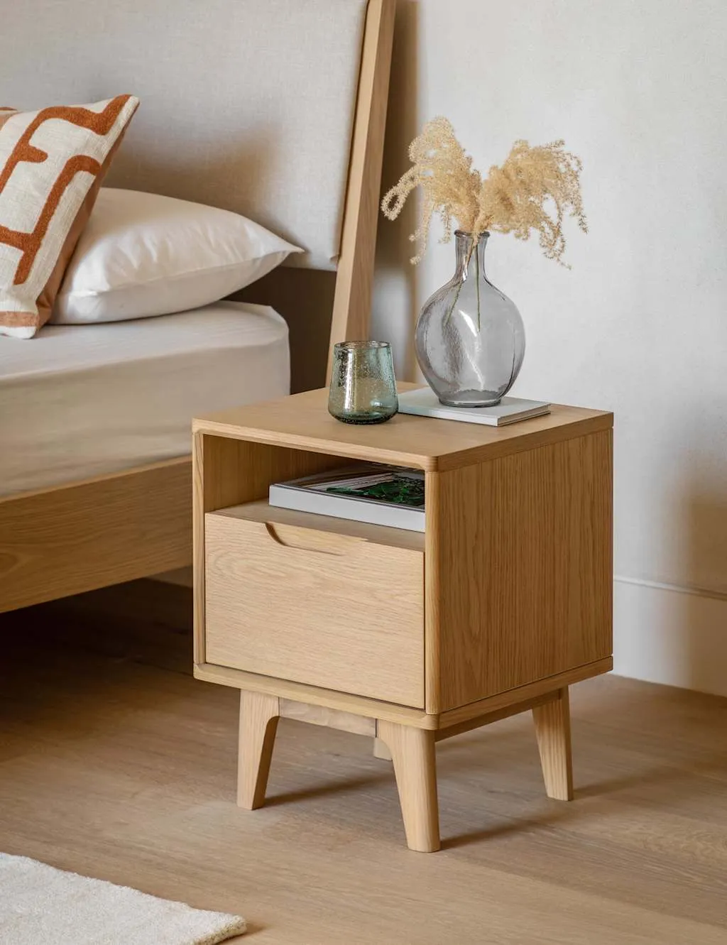 Nord 1 Drawer Bedside Table - Oak product