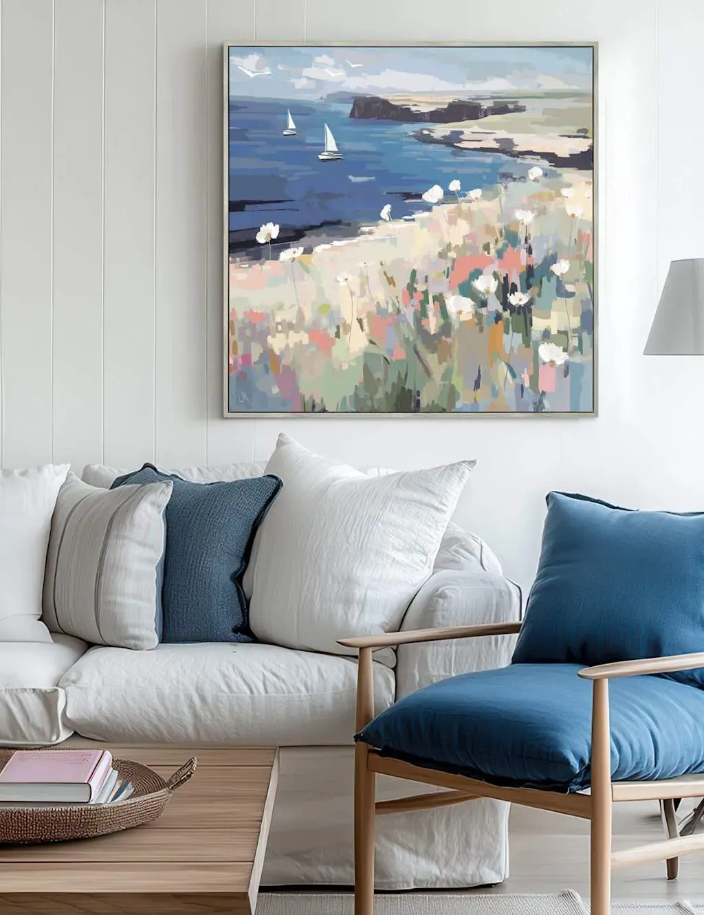 On the Breeze Square Framed Canvas - Multi product