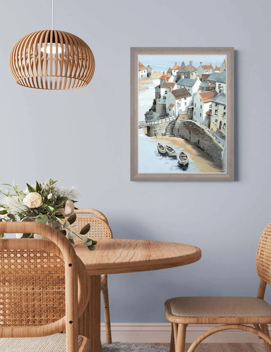 On the Headland Framed Canvas - Grey Mix product