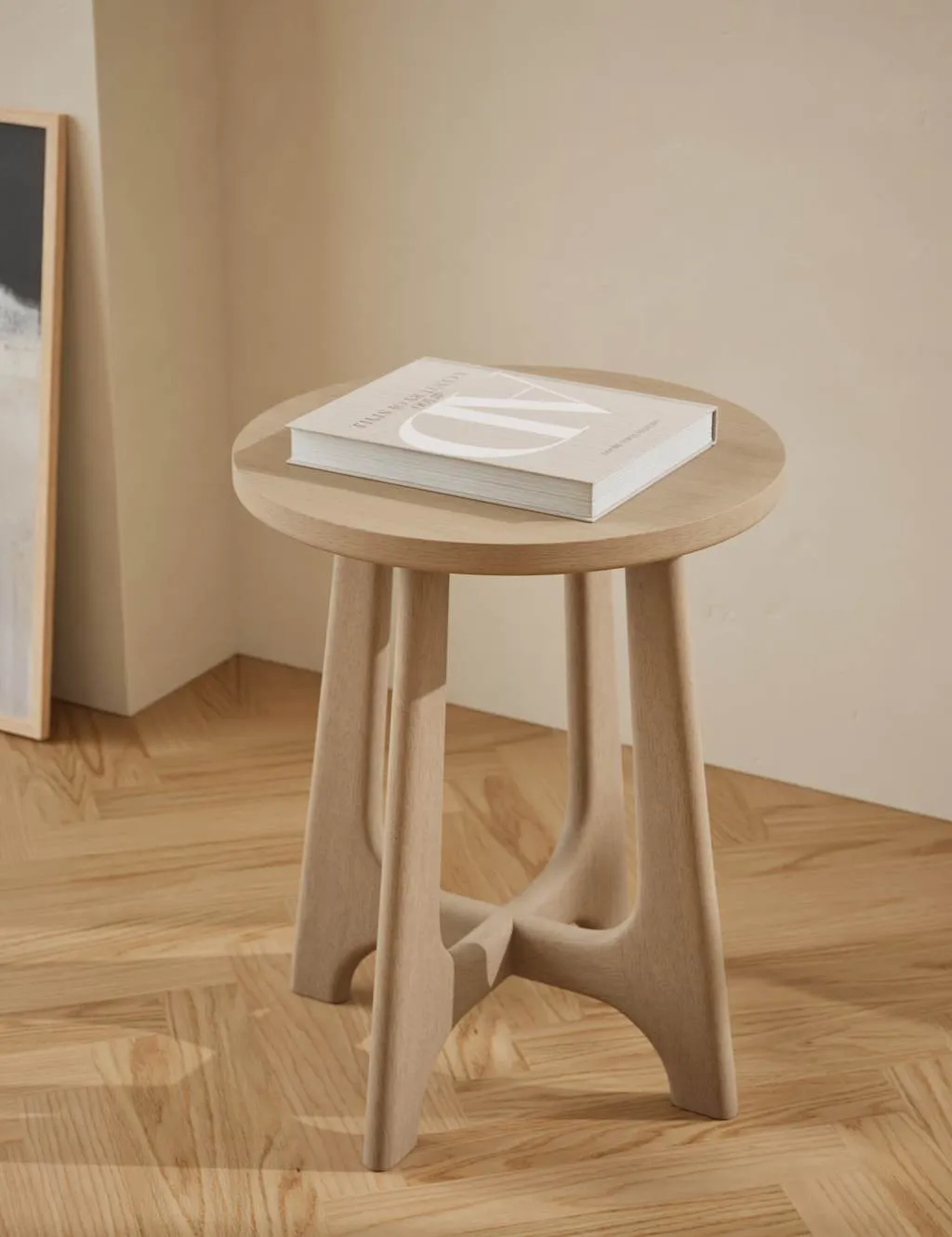 Oslo Round Side Table - Natural, Mango Wood product