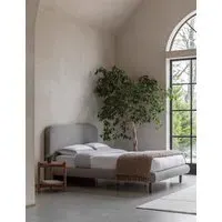 Rabley King Size Bed Frame - Grey, Boucle alternate view