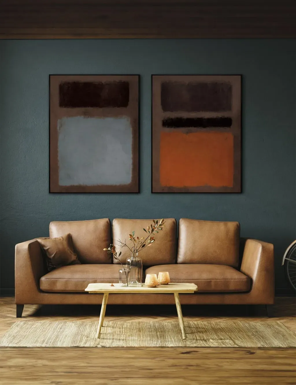 Reflecting Rectangle Framed Art Set of 2 - Black product