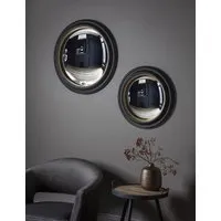 Rockbourne Convex Round Wall Mirror - Black alternate view