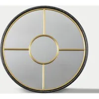 Rocca Round Hanging Wall Mirror - Gold, Metal alternate view