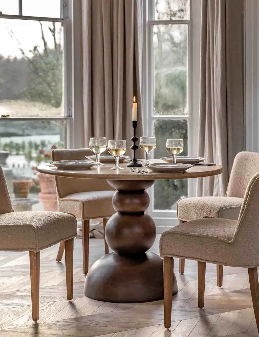 Sculpt Round Dining Table - Natural Mix product
