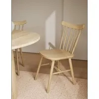 Set of 2 Spindle Dining Chairs - Natural, Oak Veneer alternate view