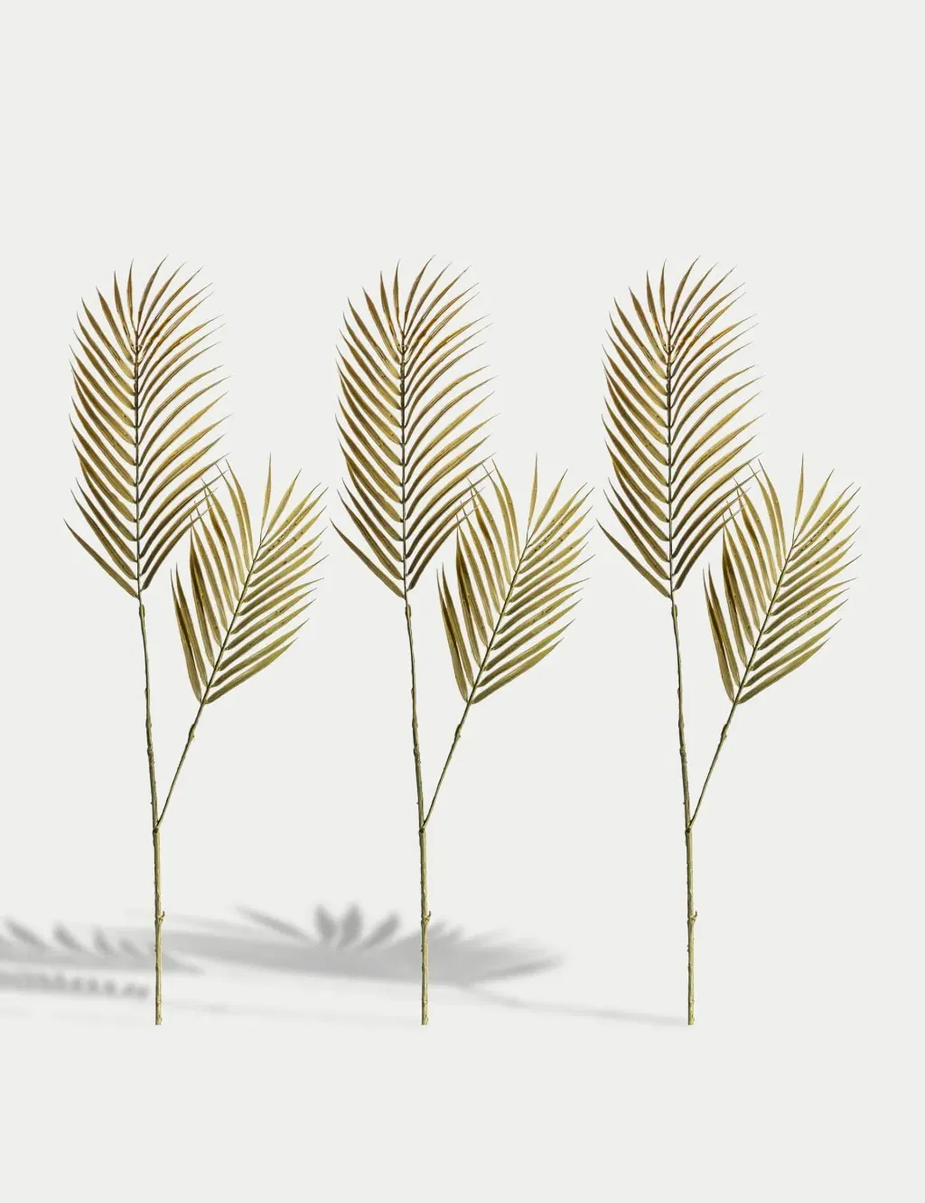 Set of 3 Artificial Dried Palm Single Stems - Green product