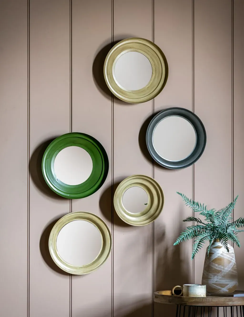 Crosby Set of 5 Round Wall Mirrors - Multi product