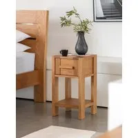 Sonoma 1 Drawer Slim Bedside Table - Oak alternate view