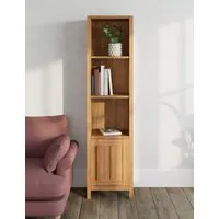 Sonoma Narrow Bookcase with Cabinet - Oak alternate view