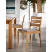 Sonoma Set of 2 Fabric Dining Chairs - Oak alternate view