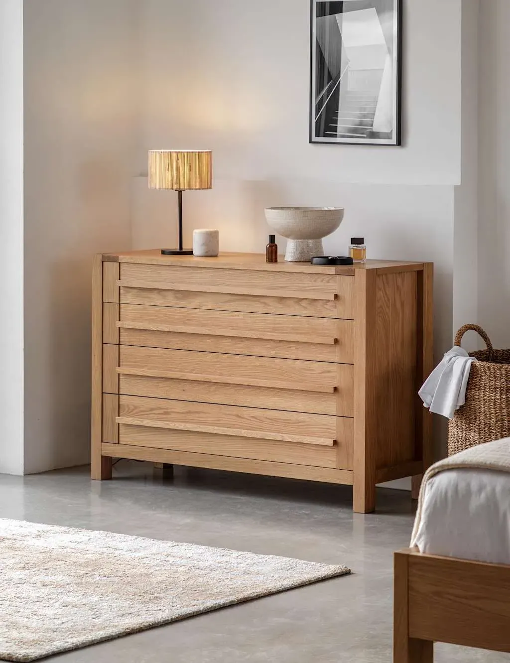 Sonoma Wide 4 Drawer Chest - Oak product