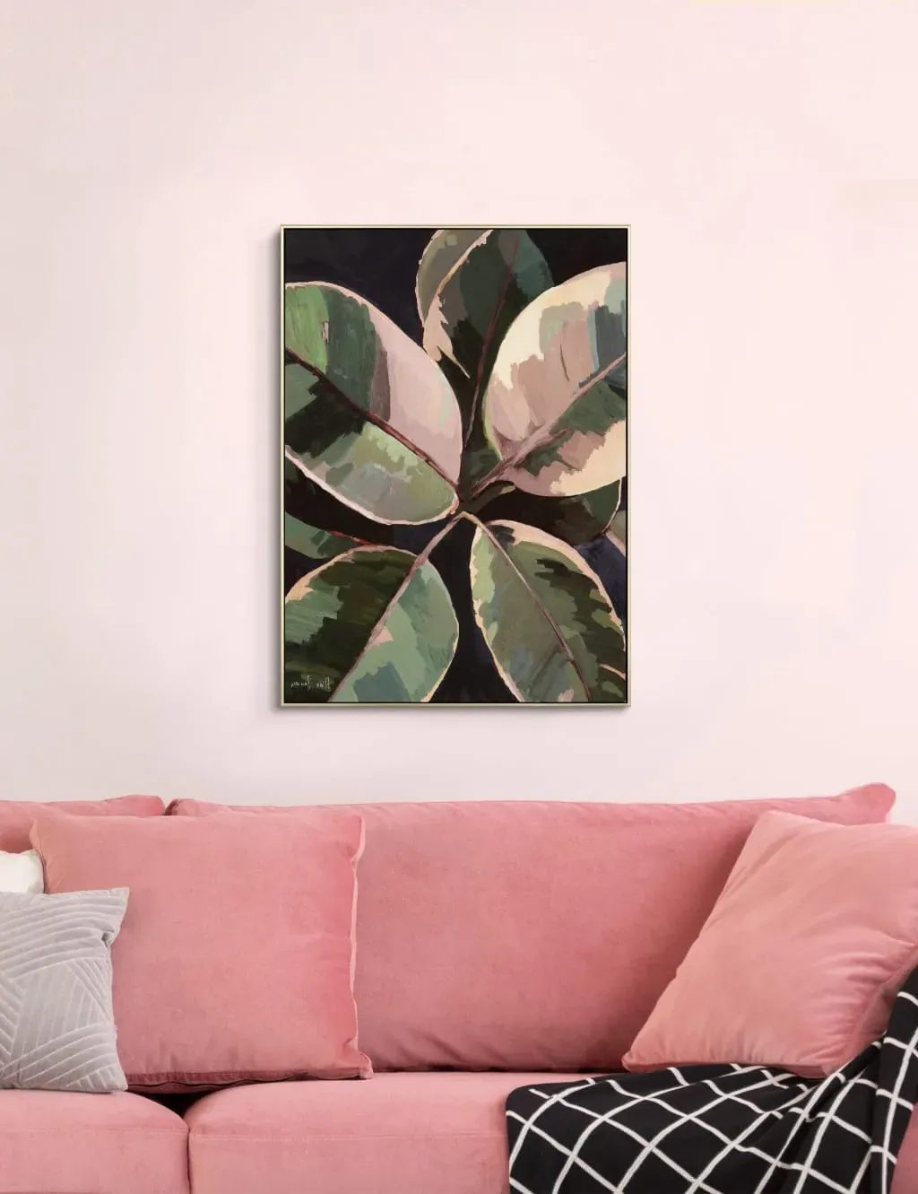 Ficus Square Framed Wall Art - Gold product