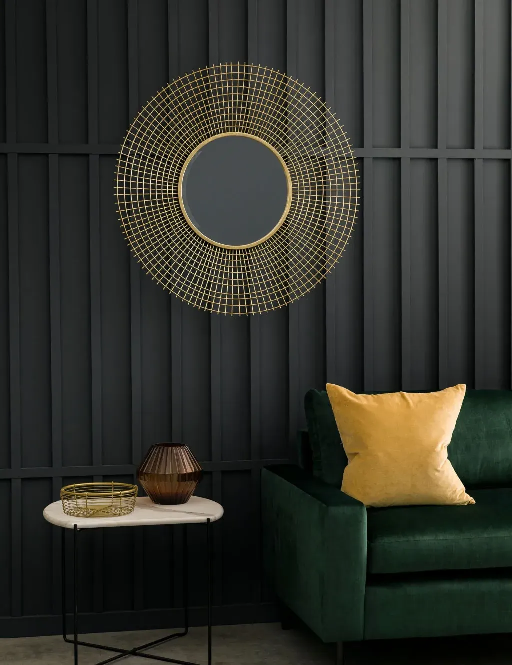 Stafford Extra Large Round Wall Mirror - Gold product