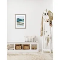 Valley View Landscape Rectangle Framed Art - Blue alternate view