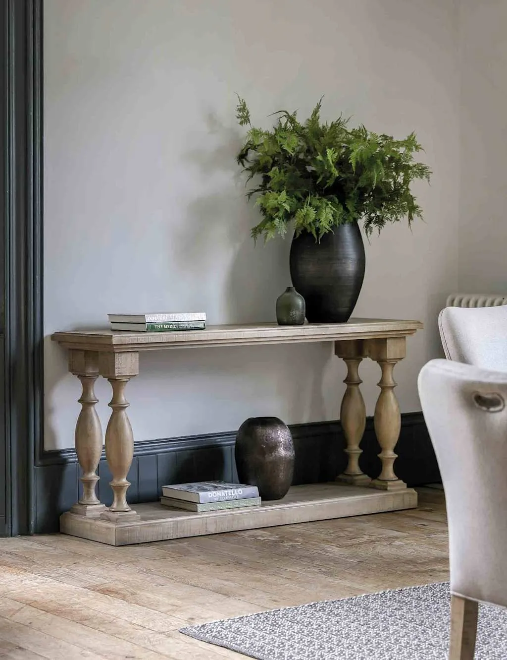 Vancouver Console Table with Shelf - Natural, Pine product