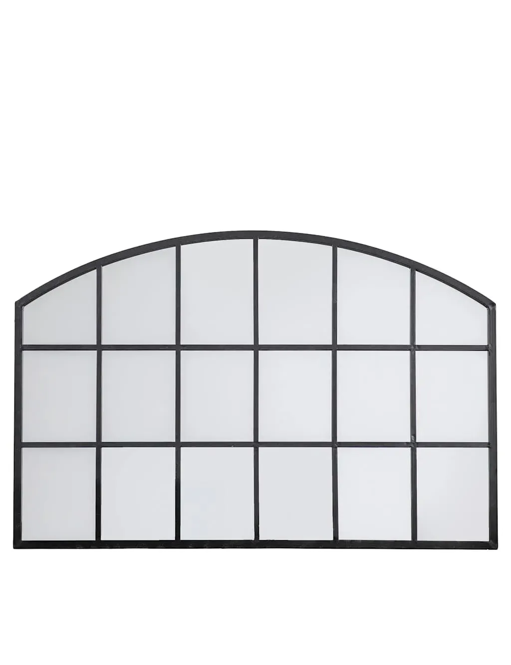 Wingham Arch Large Wall Mirror - Black, Metal product