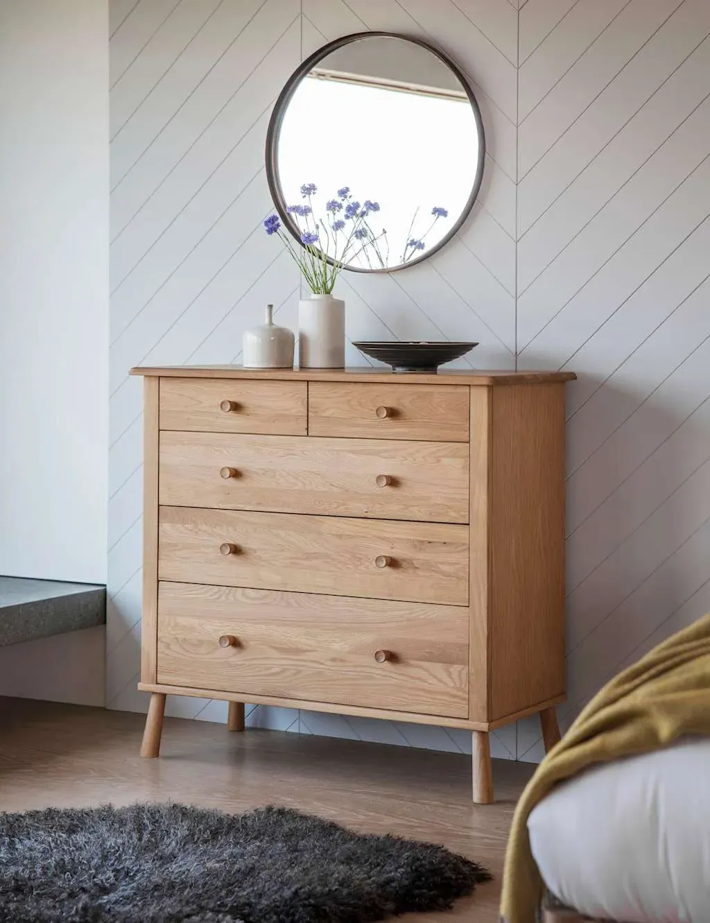 Wycombe 5 Drawer Chest - Brown, Oak product