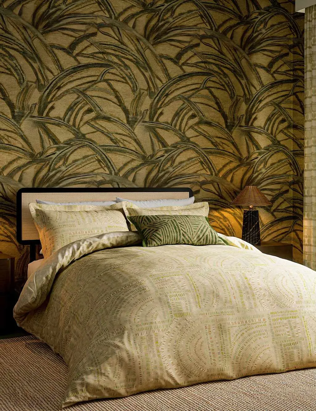 Frescoes Bedding Set - Olive, Pure Cotton product