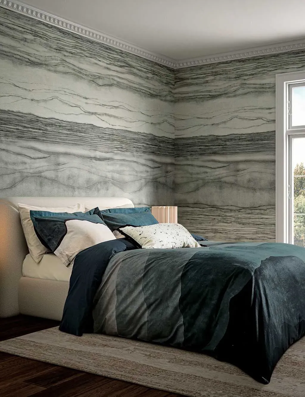 Sedimentary Bedding Set - Blue Mix, Pure Cotton product