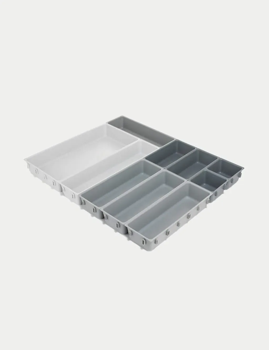 10 Piece Drawer Organiser Set - Light Stone product