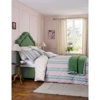 Come Rain Or Shine Quilted Throw - Green, Cotton alternate view