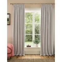 Floral Foulard Pencil Pleat Curtains - Blue, Pure Cotton alternate view