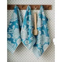 Hidcote Birds Tapestry Towel - Teal Mix alternate view