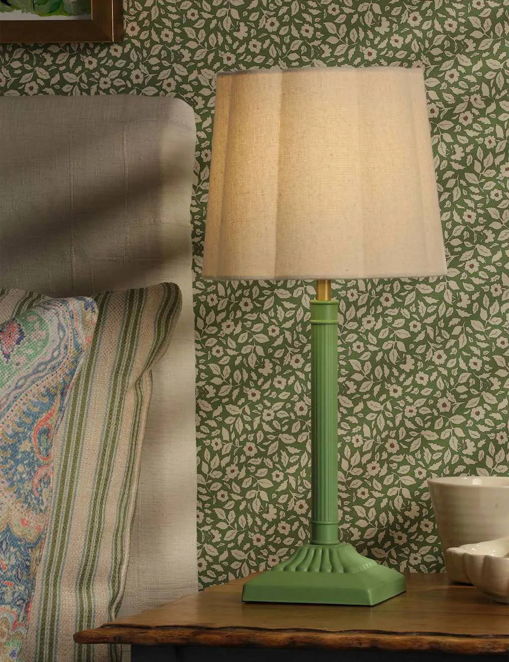 Buscot Scallop Shade Table Lamp - Green, Metal product