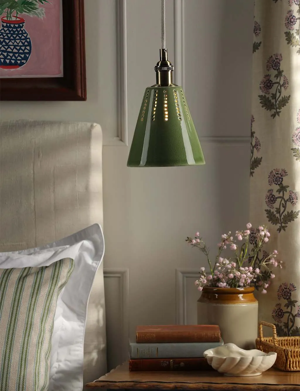 Joules Allington Ceramic Pendant Light - Green Mix product