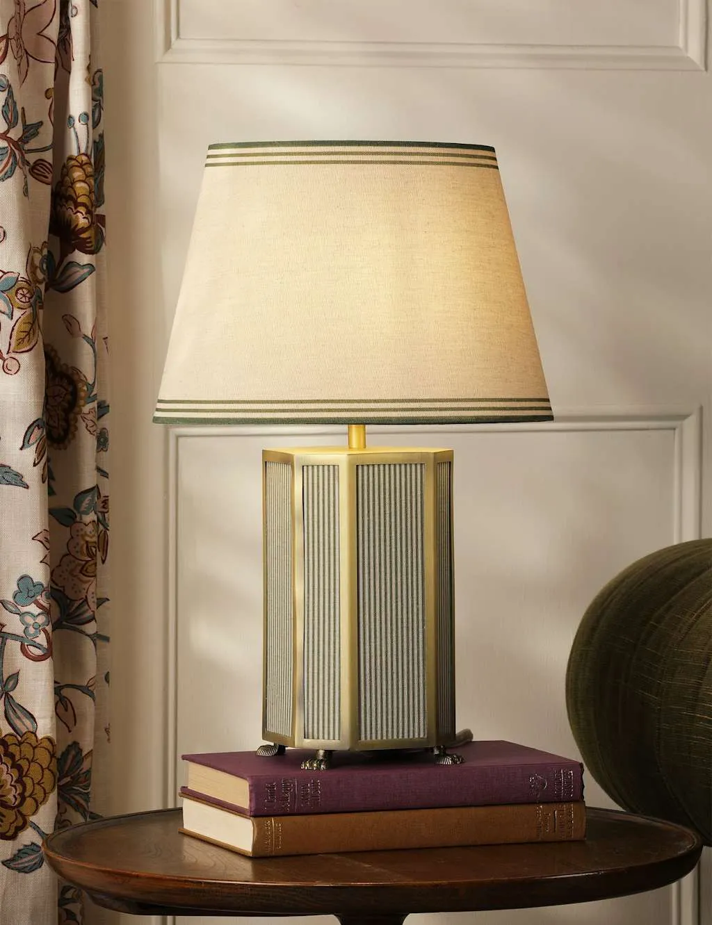 Joules Helmingham Table Lamp - Antique Brass, Metal & Fabric product