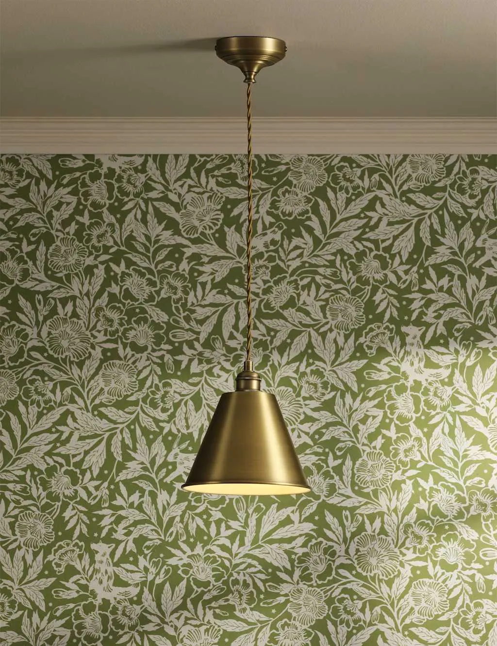 Wollaton Pendant Light - Antique Brass, Metal product
