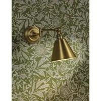 Wollaton Swing Arm Wall Light - Antique Brass, Metal alternate view