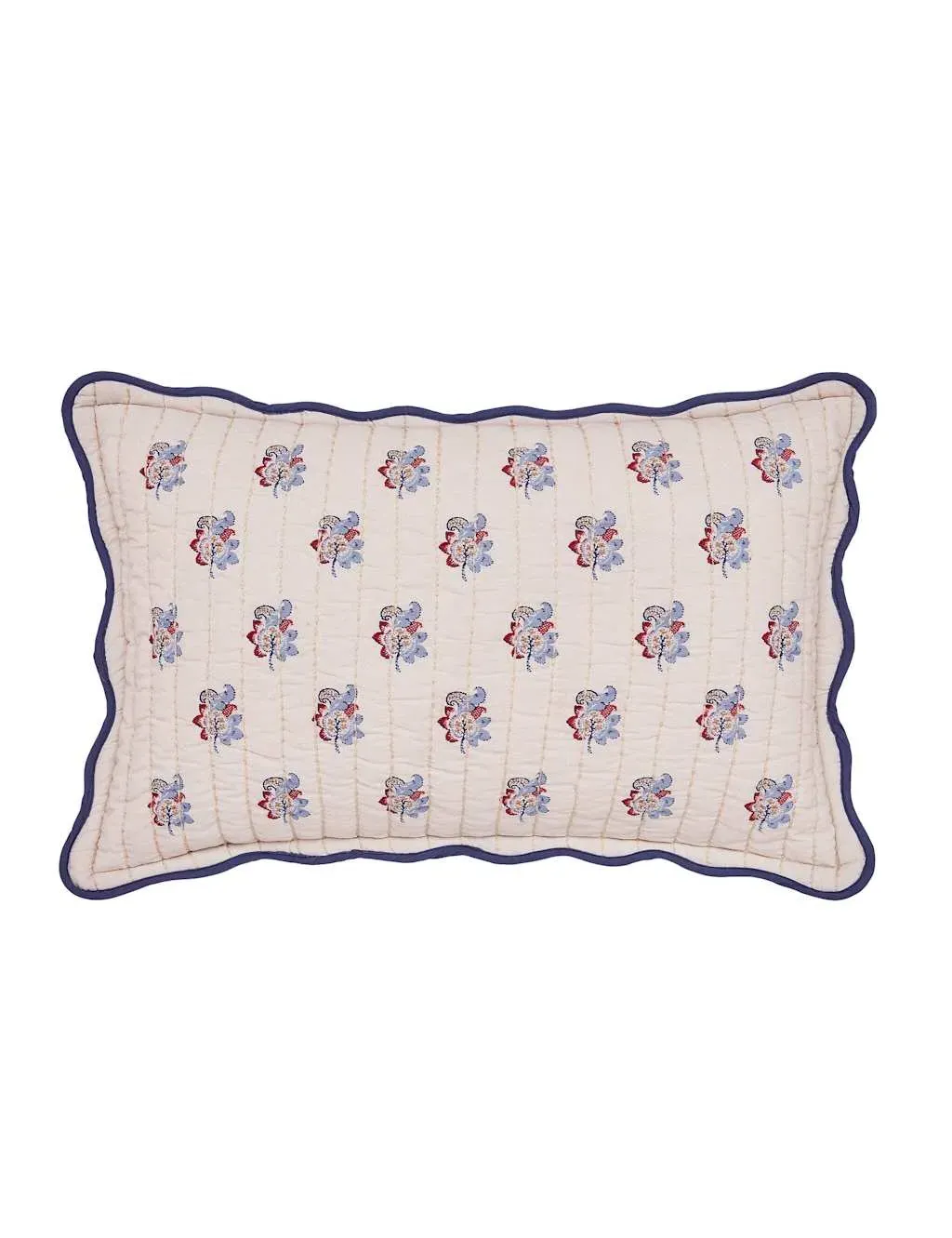 Floral Festival Quilted Cushion - Cream Mix product