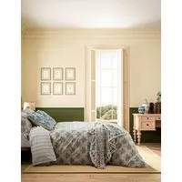 Geometric Palm Print Bedding Set - Beige Mix alternate view