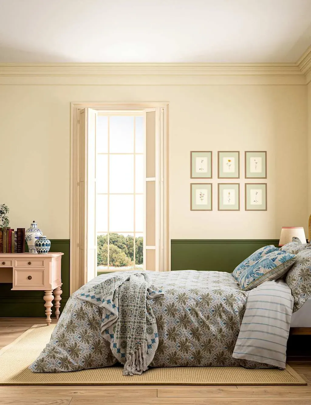 Geometric Palm Print Bedding Set - Beige Mix product