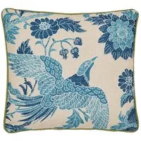Hidcote Birds Square Cushion - Blue Mix alternate view
