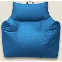 Brushed Woven Beanbag Chair - Dark Blue alternate view