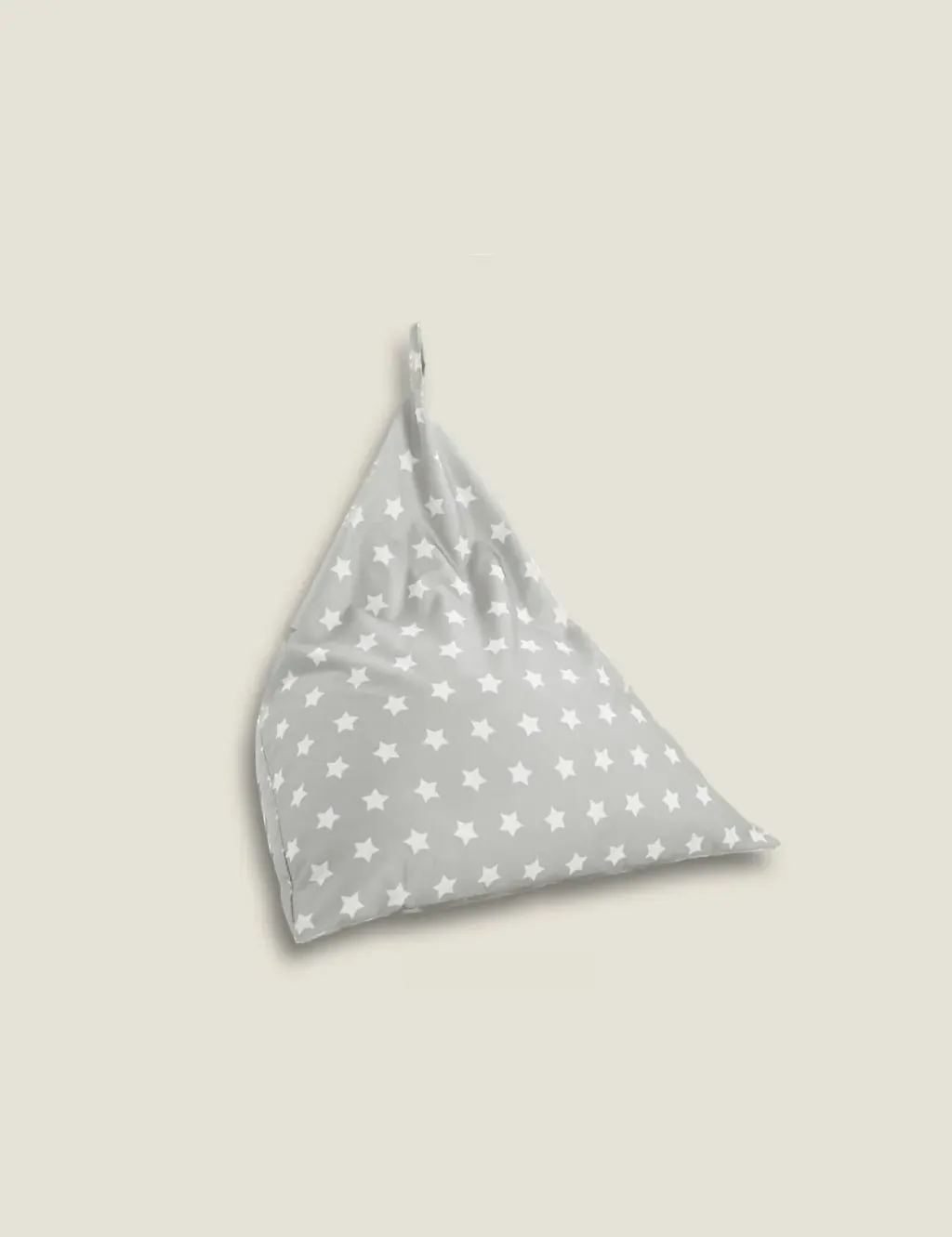 Kaikoo Star Print Pyramid Beanbag - Silver Grey, Polyester product