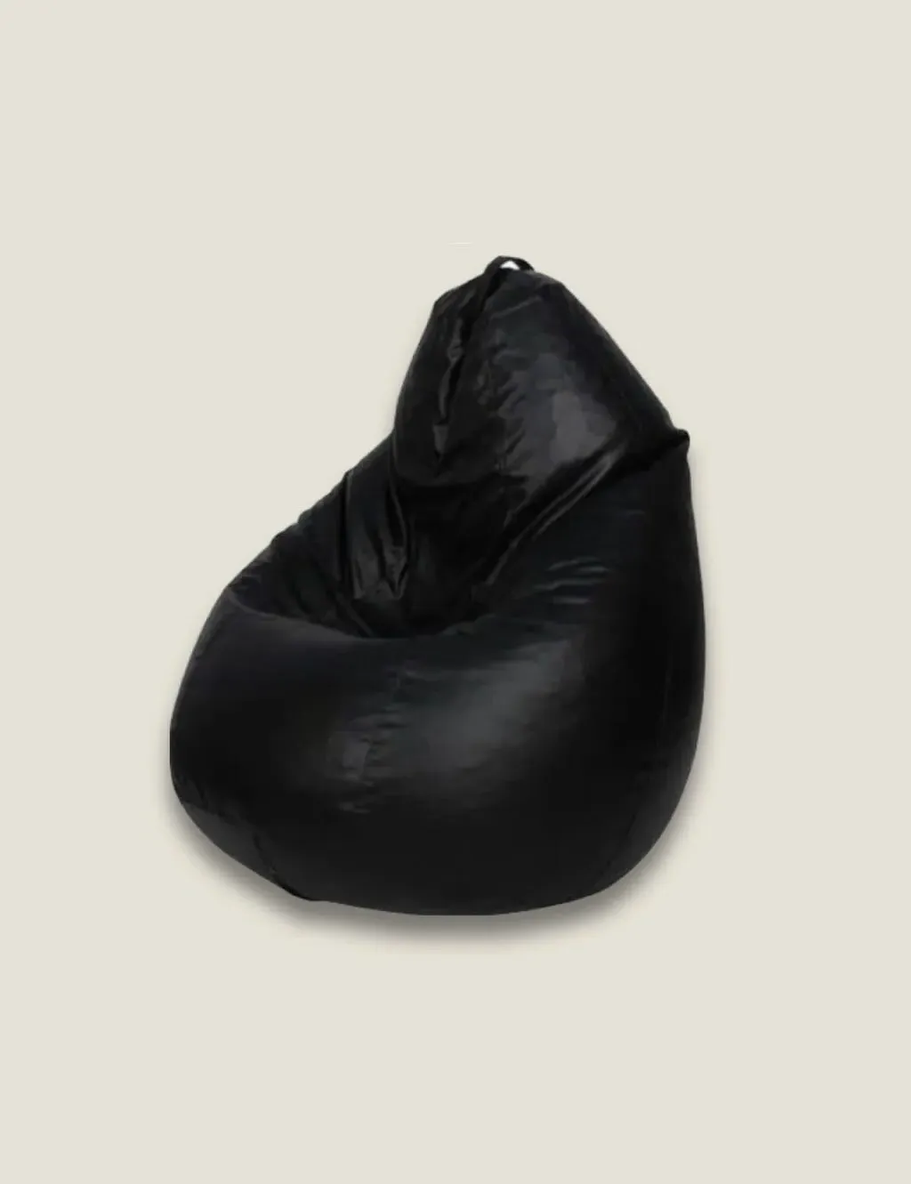 Teardrop Beanbag with Handle - Black, Faux Leather product